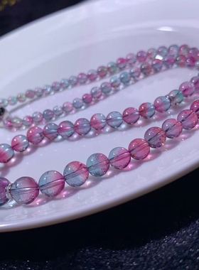 天然西瓜碧玺玻璃体一物一图项链