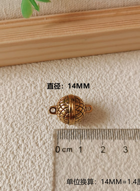 DIY手工饰品配件古铜色圆磁铁扣