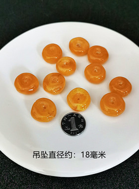 天然蜜蜡手串鸡油黄琥珀手链