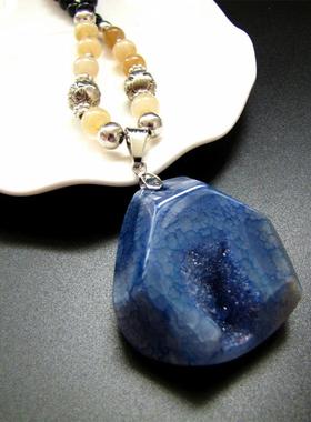 天然玛瑙长款百搭复古配饰毛衣链