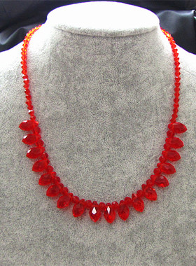 奥地利璀璨水滴装饰品串珠锁骨链