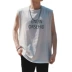 Mùa hè áo thun không tay nam thương hiệu in cotton port gió thể thao in vest lỏng mỡ cộng với phân bón XL - Áo vest cotton