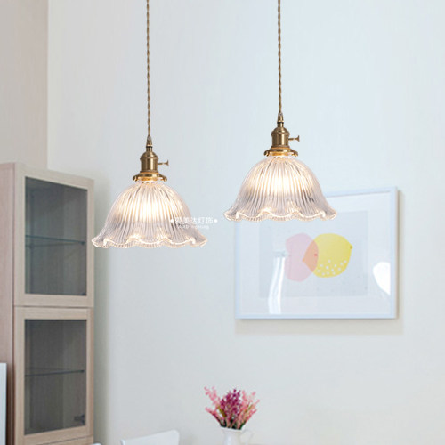 玻璃吊灯北欧复古民宿吧台餐厅床头创意个性咖啡厅卧室灯饭桌吊灯 - 图2