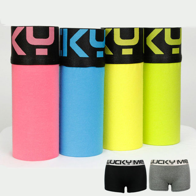 Pure cotton sports large size women's unisex boxer briefs