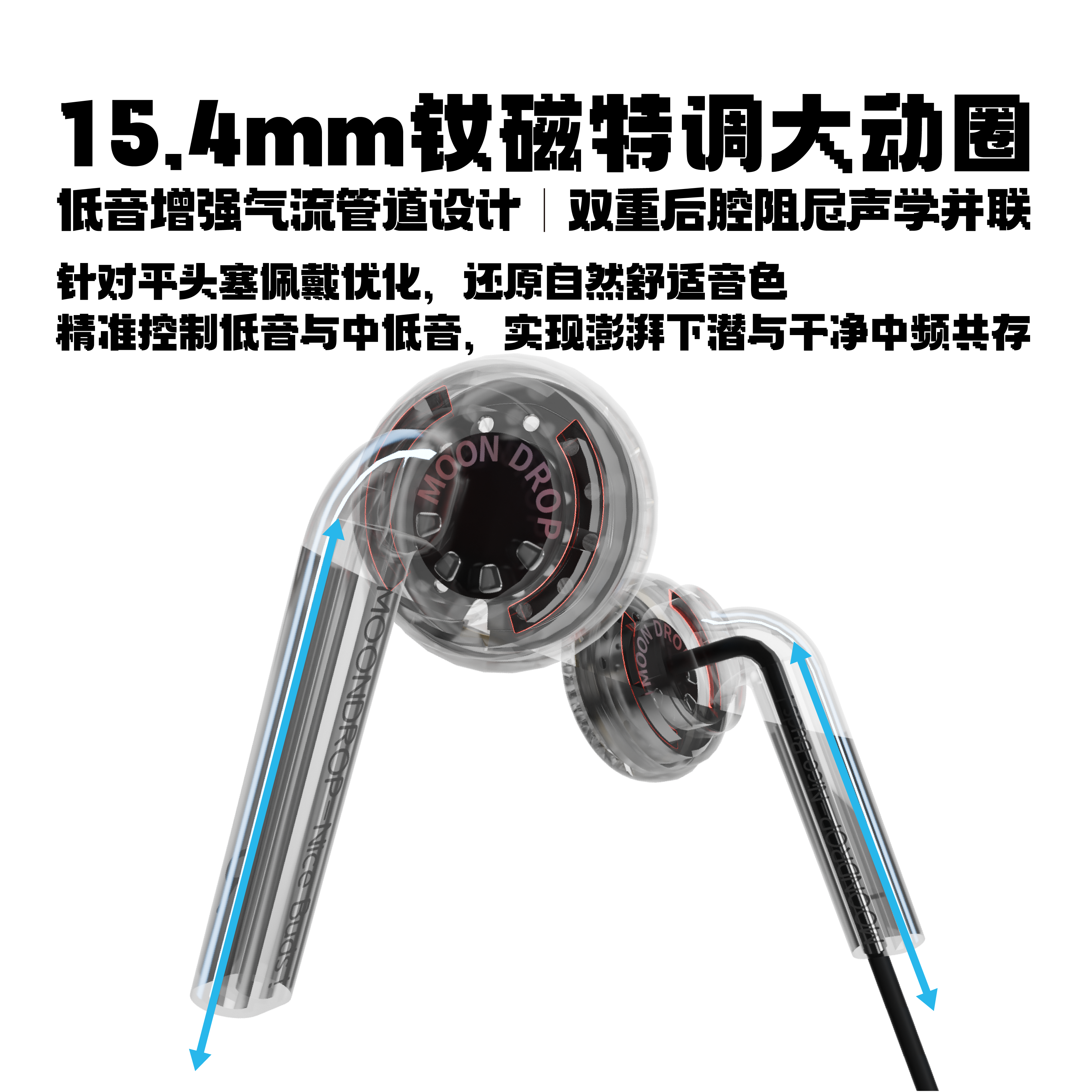 Shuiyueyu NB plug Nice Buds high-fidelity fever sound quality wired game headset flat head plug