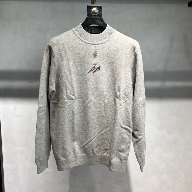 Longdafei official authentic young men's versatile round neck solid color simple base pullover sweater S26171Q1