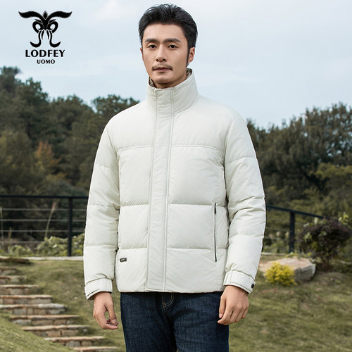 龙达飞新品【专柜同款】青年男士冬季简约厚款立领羽绒服DT16618 - 图1