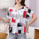 2026 summer cotton silk round neck top loose slimming plus fat enlarged short-sleeved T-shirt artificial cotton silk thin shirt