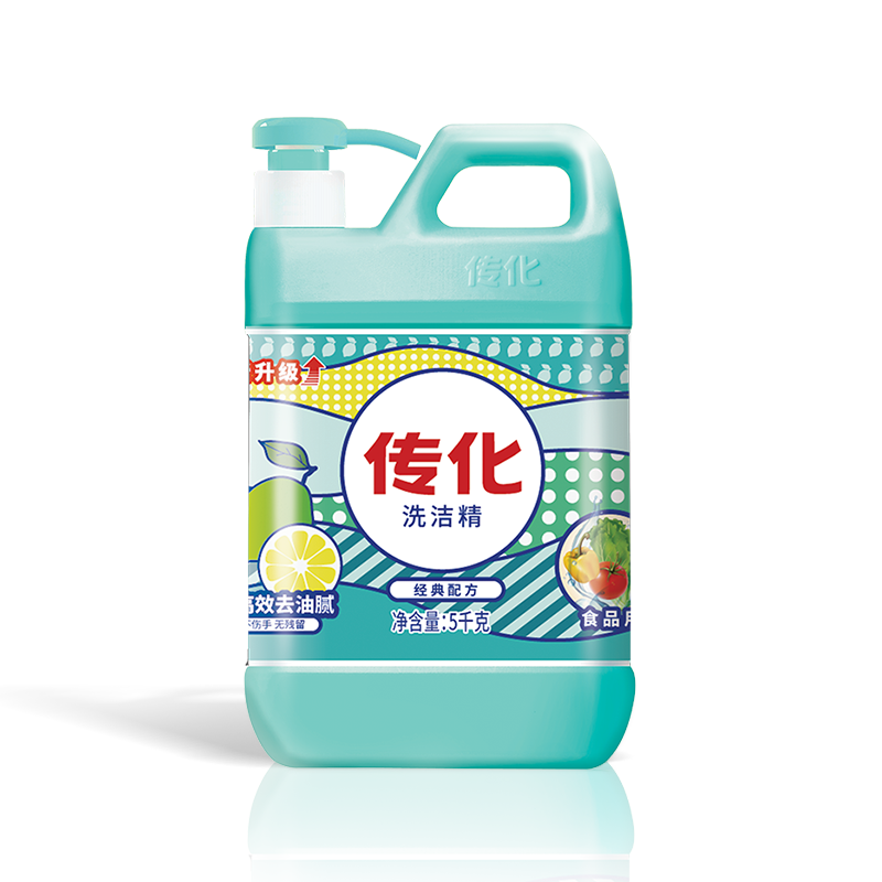 传化家用5kg*4瓶装带压泵洗洁精 传化洗洁精