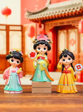 创意新款古风少女系列年锦华章小摆件家居装饰品国潮文创礼品批发