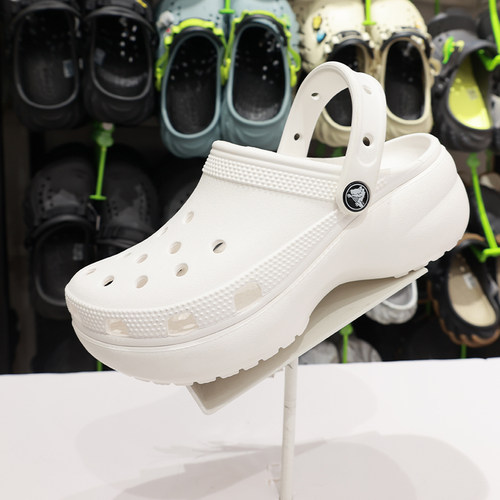 crocs洞洞鞋女鞋卡骆驰夏季云朵厚底休闲沙滩洞洞凉拖鞋206750 - 图0