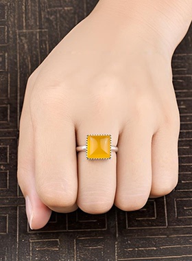 简约方形戒指空托男女戒托配件