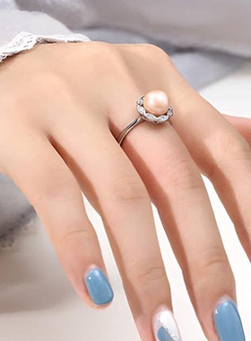 珍珠配件戒指空托男女针式空托