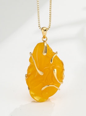 不规则吊坠托镶嵌蜜蜡琥珀项坠托