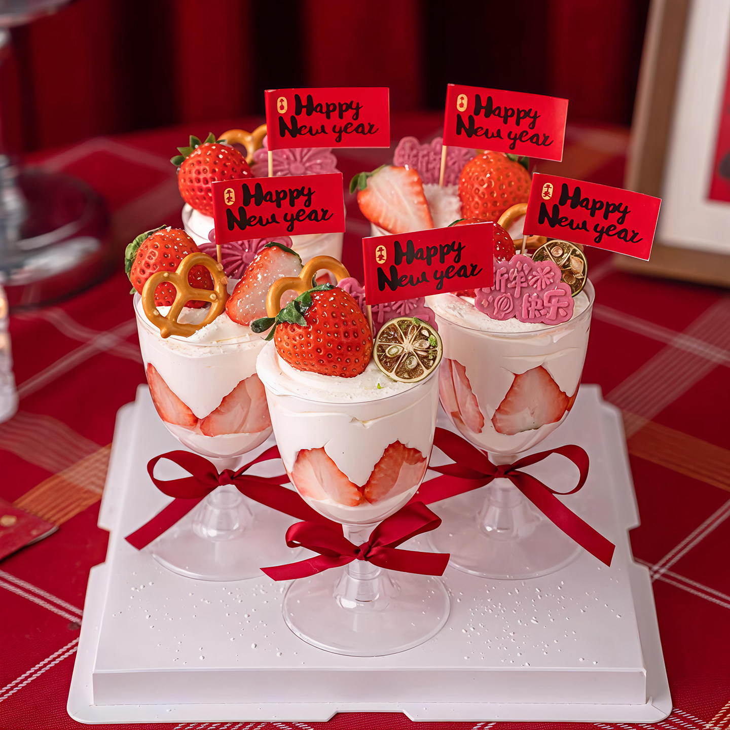 包邮2026新年快乐插旗跨年马年烘焙蛋糕装饰摆件酒杯礼花饼干插件,淘宝优惠券,粉丝福利购,淘宝优惠卷