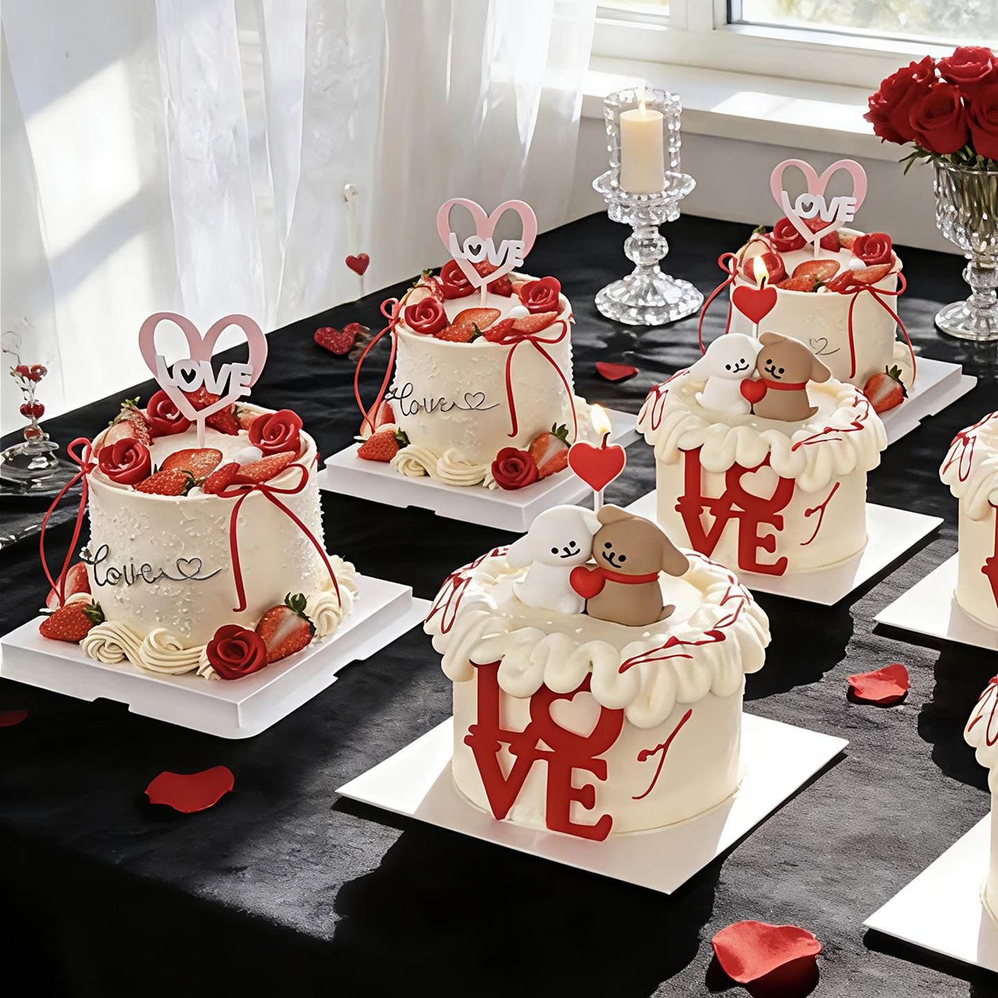 包邮网红2.14情人节烘焙蛋糕装饰软胶摆件情侣卡通拥抱狗狗插件,淘宝优惠券,粉丝福利购,淘宝优惠卷