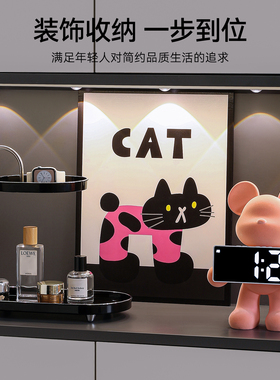 高级感多巴胺猫咪玄关摆件