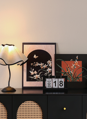 中古风玄关摆件家居高级感摆画