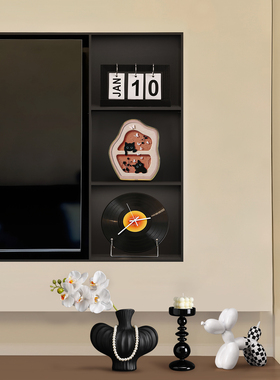 轻奢高级感电视柜壁龛装饰品摆件