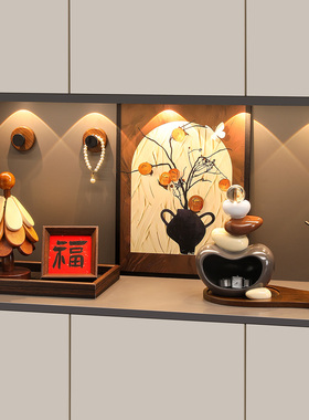 中古风时来运转玄关钥匙收纳摆件