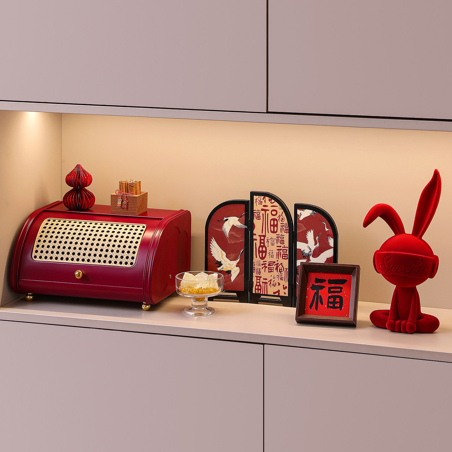 喜庆玄关钥匙收纳摆件家居客厅餐边柜新年氛围感布置高级感装饰品,淘宝优惠券,粉丝福利购,淘宝优惠卷