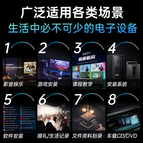 先锋DVR-S21WBK 24X DVD CD光盘光驱SATA台式电脑机箱内置刻录机 - 图2