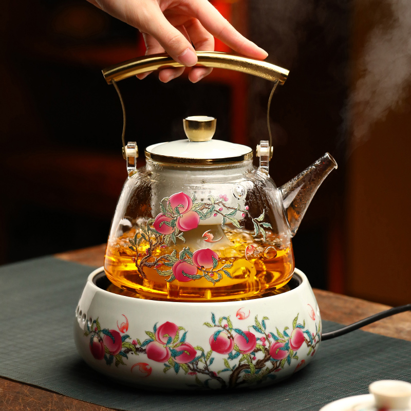 尚言坊煮茶壶电陶炉煮茶器煮茶炉白茶玻璃烧水壶泡茶专用茶具家用