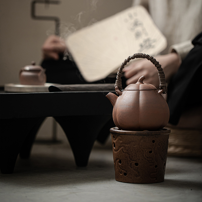 尚言坊严选围炉煮茶壶煮茶器罐罐茶煮茶壶侧把壶围炉陶壶碳明火