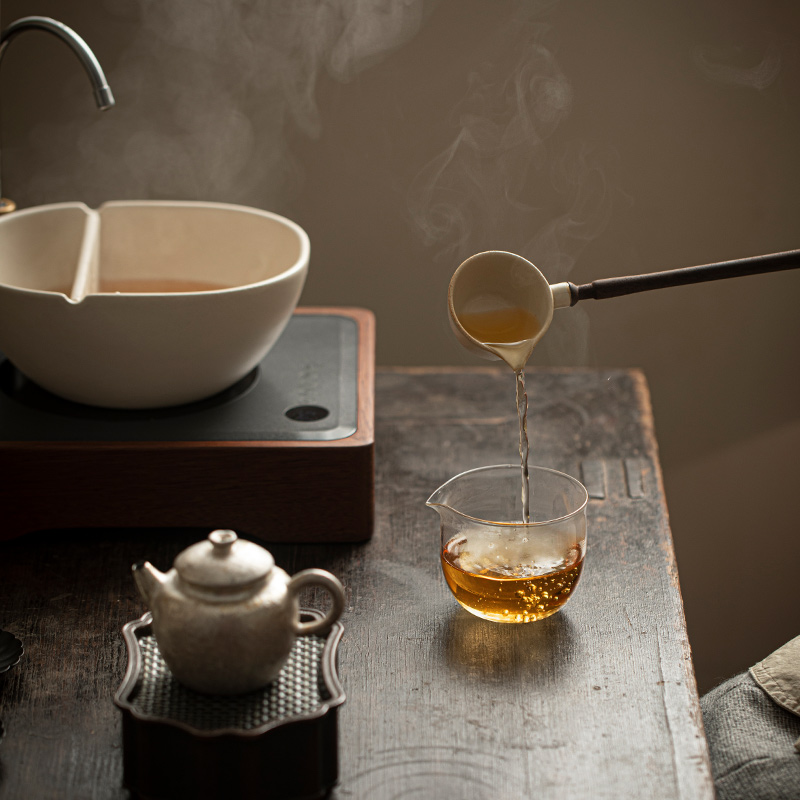 尚言坊 古法煮茶碗煮茶器煮茶壶陶瓷锅围炉上水电陶炉煮茶炉葫芦