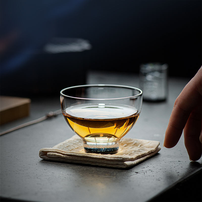 尚言坊严选天久玻璃星辉主人杯单杯茶杯女手工吹制高硼硅茶盏高端