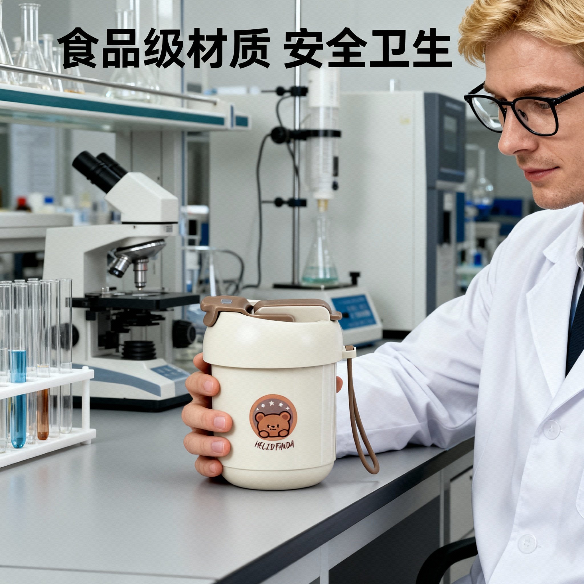 双饮杯316不锈钢按压挂绳可爱卡通学生通勤办公室萌系便携喝水杯,淘宝优惠券,粉丝福利购,淘宝优惠卷