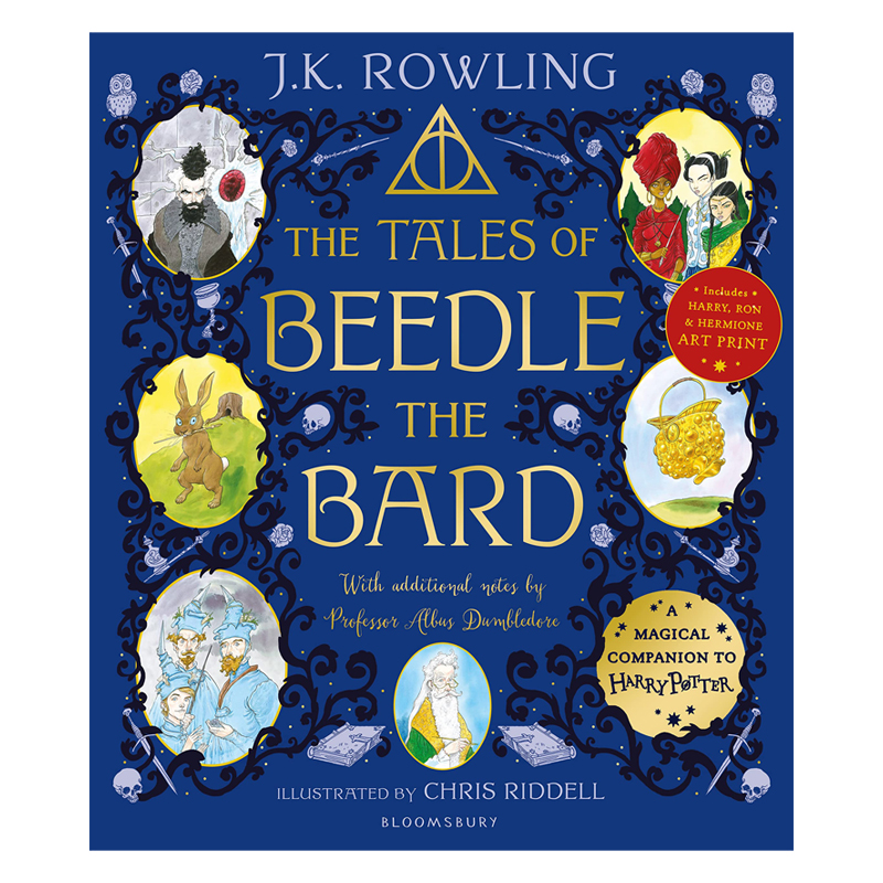 英文原版 诗翁彼豆故事集 插图版 The Tales of Beedle the Bard 哈利波特衍生周边小说 JKRowling 青少年中小学生课外英语阅读书 - 图1