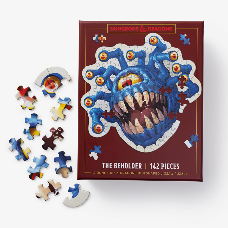 预售英文原版 龙与地下城迷你形状拼图:注视者版 Dungeons & Dragons Mini Shaped Jigsaw Puzzle: The Beholder Edition - 图1