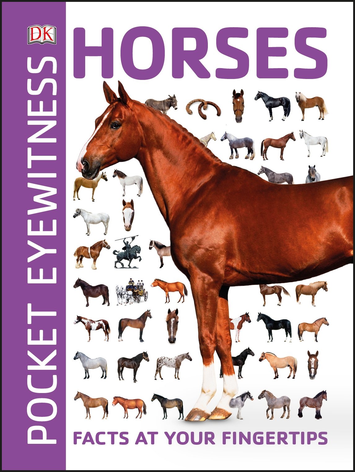 现货英文原版dk系列马pocket Eyewitness Horses 少儿科普儿童英语动物百科读物超135种类马指南书全彩口袋书 中图深圳图书专营店 淘优券