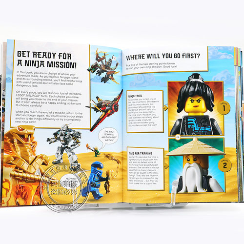 预售英文原版 DK 乐高忍者 趣味互动游戏书 带人仔 人偶 LEGO NINJAGO Choose Your Ninja Mission 节日礼物 儿童节送礼 - 图1