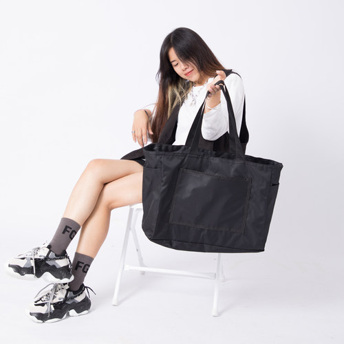 手提旅行包大容量女短途环保行李袋妈咪包住宿生行李袋健身包男LC - 图1