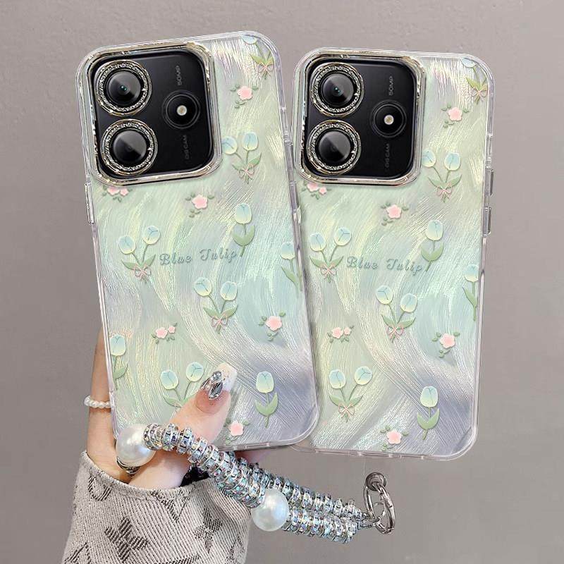 适用红米note14pro+手机保护壳13R新款12电镀11羽纱10郁金香9矽胶turbo3潮流redmi轻奢夏日少女款防摔保护套 - 图2