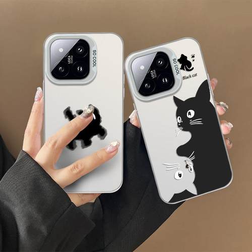 黑白猫咪适用一加ace3手机壳新款ace2pro套1+ace2v高级感OnePlus1加12全包11por+彩银卡通acepro男女款findx6 - 图0