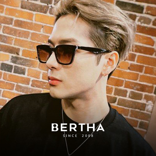 王嘉尔同款墨镜女高级感茶色渐变方框太阳眼镜男潮流防晒防紫外线 - 图0