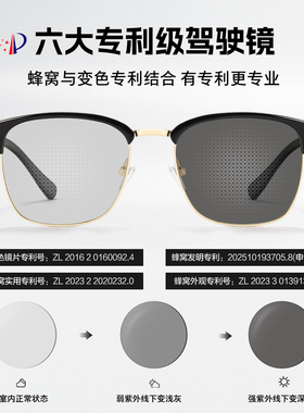 衍界驾驶镜男士开车专用墨镜偏光HUD爸爸司机日夜两用变色太阳镜