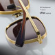 The same style as Edison Chen丨Rock red sunglasses are handsome and retro