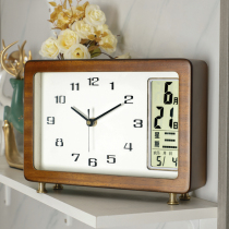 Living Room Seat Bell Creative Retro Nostalgia Antique TV Sat Clock Solid Wood Home Bou Shelf Decoration Perpetual Calendar Bells Bell Tower Bell