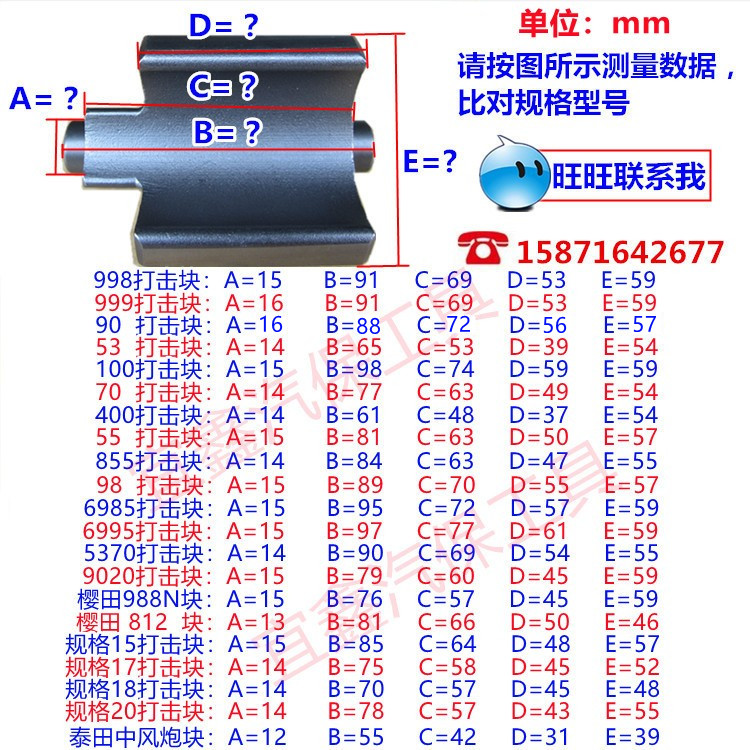 大风炮打击块配件气动扳手锤打块正茂泰田火鸟东空BIG400樱田998 - 图0