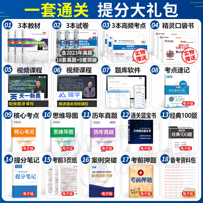 2024年二级建造师考试教材书历年真题库模拟试卷二建24全套习题集册刷题建筑实务市政机电公路水利水电建材建工社过网课资料包官方