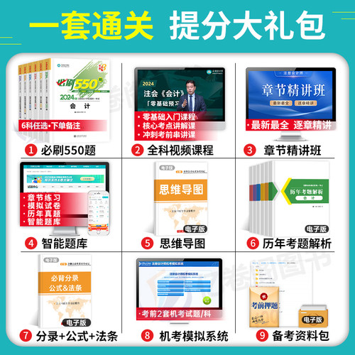 正保2024年注册会计师考试必刷550题注会官方教材书cpa审计税法经济法战略财管习题24应试指南历年真题库章节练习题习题册刷题东奥-图1