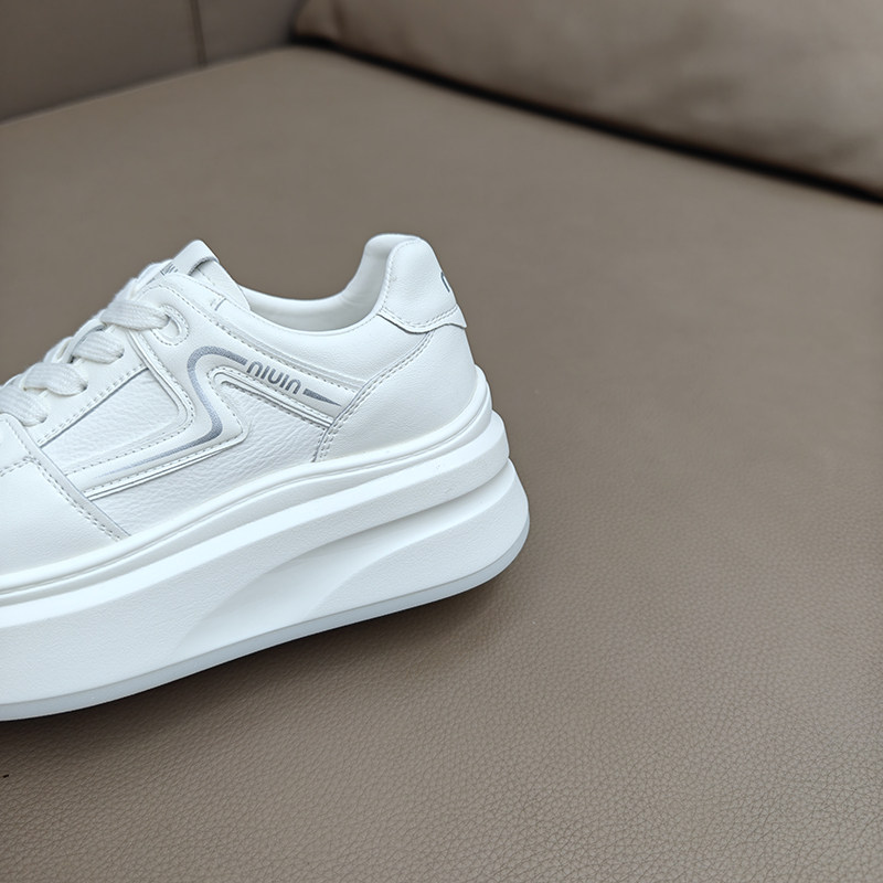 真皮韩版小白鞋女2025新款时尚百搭厚底小个子增高休闲运动板鞋女,淘宝优惠券,粉丝福利购,淘宝优惠卷