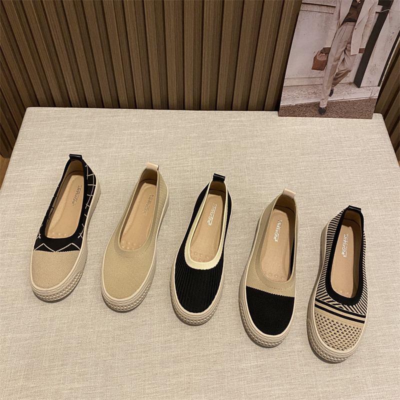 日系王妃鞋女2025年新款飞织渔夫鞋增高松糕单鞋一脚蹬编织乐福鞋,淘宝优惠券,粉丝福利购,淘宝优惠卷