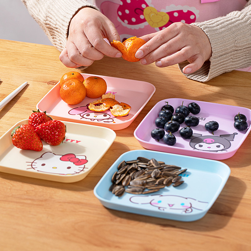 三丽鸥正版授权吐骨碟可爱卡通美乐蒂凯蒂猫塑料吐骨头水果小盘子,淘宝优惠券,粉丝福利购,淘宝优惠卷