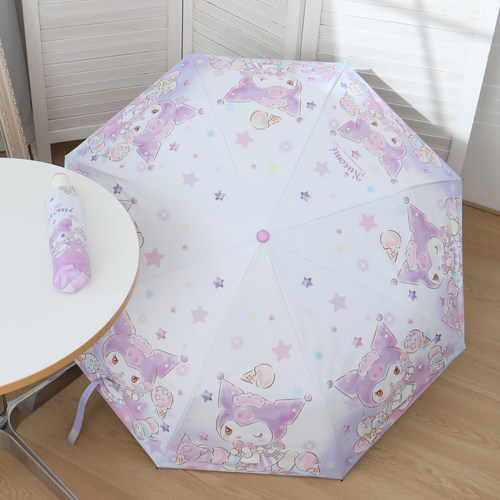 三丽鸥正版凯蒂猫节节收安全自动雨伞晴雨两用折叠太阳伞遮阳可爱 - 图2