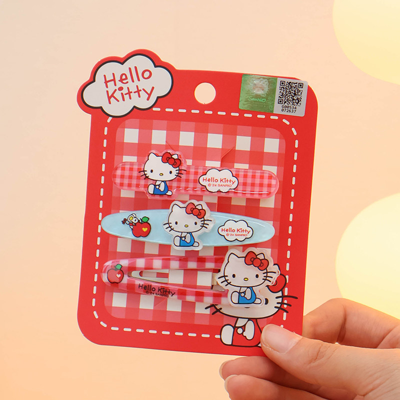 三丽鸥正版授权凯蒂猫红色系列发夹亚克力材质可爱喜庆过年头饰,淘宝优惠券,粉丝福利购,淘宝优惠卷